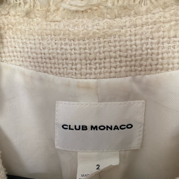 Club Monaco Fringe Tweed Blazer - Picture 4 of 6